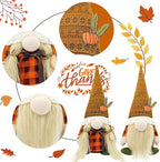 Lovinland Fall Decor - Fall Decorations for Home - Cute Thanksgving Gnomes Plush Doll for Office, Indoor, Room, Mantel, Shelf, Tiered Tray, Porch, Desk, Harvest Table Centerpieces - Autumn Gifts