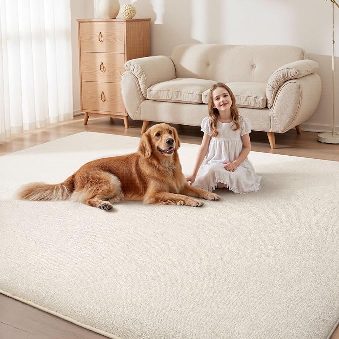 Sour Lemon 8x10 Area Rugs for Living Room, Soft Large Area Rug Fluffy Rugs for Bedroom，Machine Washable Area Rug Non Slip Carpet Rug for Living Room Playroom Kids Room Home Decor