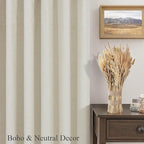 100 Inch Length Custom Summer Curtains for Windows Living Room Viral Back Tab Pleated Extreme Blackout Curtain Linen Designer Drapes for Sliding Glass Doors Patio 52 Wide x 100 Long Tall 2 Panel Beige