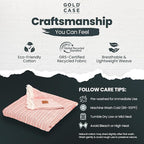 Gold Case Throw Blanket for Couch – 100% Recycled Turkish Cotton Blankets & Throws – Elegant Decorative Throw Blankets for Living Room Sofa – Woven Throws for Couch – Vintage Orange – 50x60