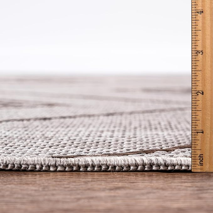 Keen Home Design Terrace Outdoor Area Rug - 4x6 Washable Indoor/Outdoor Rug for Patio, Kitchen, Balcony, Beach, Garden, Deck and Porch, Size: 3'10"x5'7"