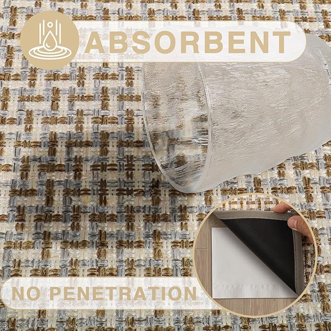 LEKEEPGO Door Mat Indoor Entrance 24"x36", Absorbent Indoor Door Mat, Non Slip Rubber Backing Inside Door Mats, Washable Floor Mat, Low-Profile Doormat for Front Door, Entryway, Entrance, Grey