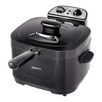 Amazon Basics 2.1-Qt (2.0L) Electric Deep Fryer with 8-Cup Oil Capacity, Timer, Adjustable Temperature, Easy Draining Basket, Viewing Window, 1500W, Black