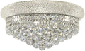 9-Light Crystal Flush Mount Chandelier Ceiling Light Fixture for Living Room Dining Room Bedroom Foyer Entryway Hallway Closet Bathroom (Chrome D22)