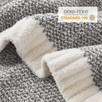 Snuggle Sac Oversized Grey Blanket Twin XL 66X90 for Bed, Reversible Super Soft Warm Cozy Knit Fuzzy Plush Blankets, Heather Dark Grey, 66x90 inches