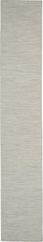 Nourison Positano Indoor/Outdoor Light Grey 2'2" x 10' Area Rug, Easy Cleaning, Non Shedding, Bed Room, Living Room, Dining Room, Backyard, Deck, Patio (2x10)