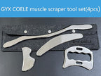 4 in 1 Muscle Scraper Stainless Steel Gua Sha Massage Tool Set with Bag,IASTM Scraping Tools for Muscle Treatment