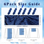 10FT 6 Pack Royal Blue Cheesecloth Table Runner 20 x 120 Inch Long Rustic Gauze Cheese Cloth Table Runner for Wedding Bridal Baby Shower Table Decorations Boho Fabric Sheer Birthday Party Table Decor