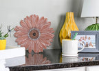 NAT & Jules Gerbera Daisy Flower Shaped Dimensional Indoor Outdoor 12 inch Cast Resin Decorative Garden Stepping Stone, Patio, Walkway Sculpture Yard Art, Terracotta