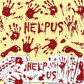 Halloween Window Clings Decorations, Bloody Handprint and Footprint Stickers, Scary Halloween Party Decor for Windows and Cars, Indoor/Outdoor Use - 12 Sheets