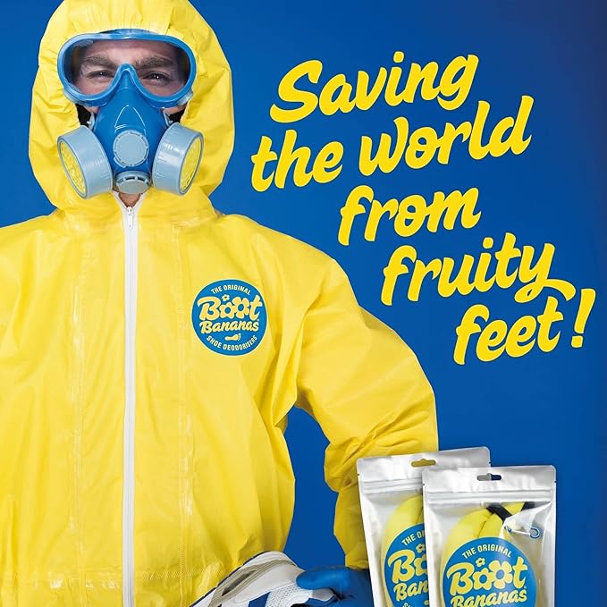 Boot Bananas Original Shoe Deodorizer | Long-Lasting, Reusable Sports Shoe Deodorizer Odor Neutralizer & Air Purifier | Eco-Conscious | Lasts 6 to 12 Months | 1 Pair