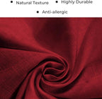 D'Moksha Homes Red Linen Table Runner 48 Inches Long - 100% Pure Linen Diamond Table Runner 14 x 48 Inch for Dining, Fall and Halloween - Machine Washable