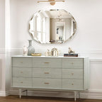 Bathroom Mirrors for Over Sink, Round Frameless Mirrors for Wall, 20x30 Inch Beveled Bathroom Mirror, Bathroom Vanity Circle Mirror for Bedroom Living Room Entryway Home Decor