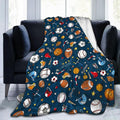 Baseball Football Basketball Sport Theme Throw Blanket 50x40 Inch Soft Fleece Blanket Men Women Gift for Kids Boys Girls for Party Couch Sofa Bed Deco Blankets