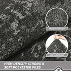 BEQHAUSE Dirt Trapper Door Mat 24"x36" Non-Slip Door Mats Washable Entryway Rugs Stain Resistant Doormat Absorbent Welcome Floor Mat for Front Back Door, Muddy Wet Shoes & Paws,Dark Grey