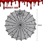 Sfcddtlg 6 Pcs Halloween Spider Web Placemats, 15" Heat Insulation Halloween Placemats Spider Web Table Mats, Hollow Out Spiderweb Coasters Placemat for Dining Table Party Decoration
