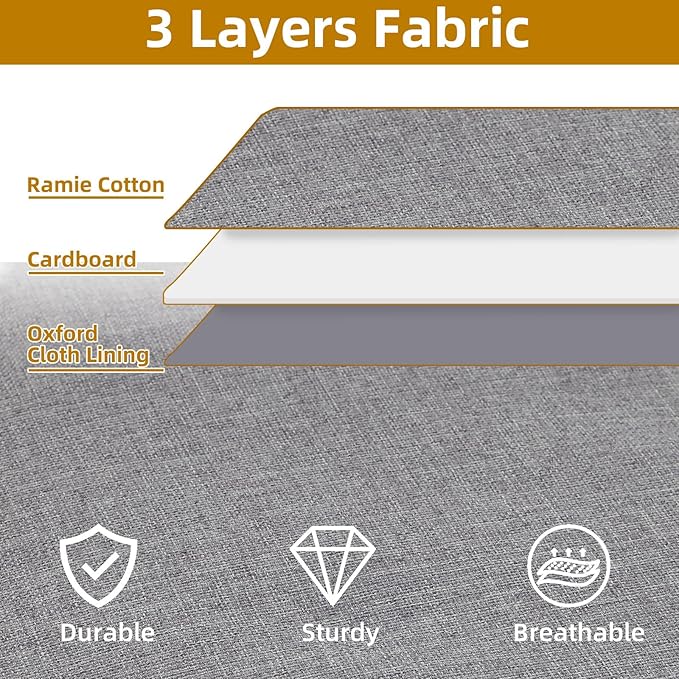 Under the Bed Storage Bins, 31.5 x 15.7 x 5.9 Inch Closet Organizers with Reinforced Handles for Blanket, Sheets, Pillows, Towels, Shoes, Grey, 2 Pack