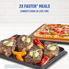 PowerXL SmartSynx Dual Door Oven, 8 Quick-Touch Cooking Presets including Air Fry, Toast, Bake, Broil, Reheat and More, Cook 2 Different Foods at the Same Time, Large Capacity & Adjustable Temperature