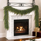 6FT Christmas Norfolk Pine Garland -1PCS, Artificial Pine Needles Garlands Faux Greenery Fake Garland for Holiday Fireplace,Table,Window,Stairs,Mante,Indoor Outdoor Decor
