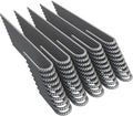 Vodaland Rebar Stakes J Hook Extra Heavy Duty 1/4 inch Coated Steel Ground Anchors with Chisel Point End (50)