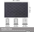 BEQHAUSE Dirt Trapper Door Mat 32" x 48", Doormat Non-Slip Entryway Rugs Washable, Dog Door Mat Stain Resistant and Absorbent Welcome Floor Mat for Front Back Door, Muddy Wet Shoes & Paws, Dark Grey