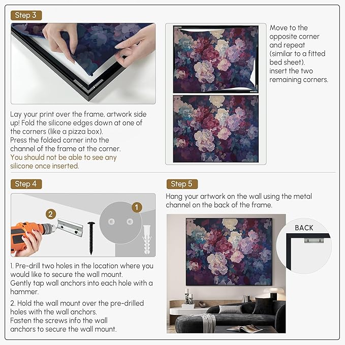 SIGNWIN 60"x72" Extra Large Framed Wall Art Bold Peony Bloom in Colorful Impressionist Style, Lush Floral for Home Living Room Bedroom Decor (Frame Assembly Required)