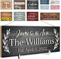 Custom Wood Sign Prsonalized Text Business 3D Home Decor, Personalized Rustic Plaque Board Hanging Wooden Name Sign for Wall Art, Customized Signs Plank Decoration Gifts for Wedding Family Farmhouse Kitchen, Rectangle