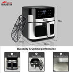 8.5QT Air Fryer, Family Size Digital Air Fryers, Nonstick Square Basket, Smart Touchscreen with 8-Preset, Air Frying, Reheat Leftovers, Party Food, Fast Cooking, Dishwasher-Safe, for Kitchen