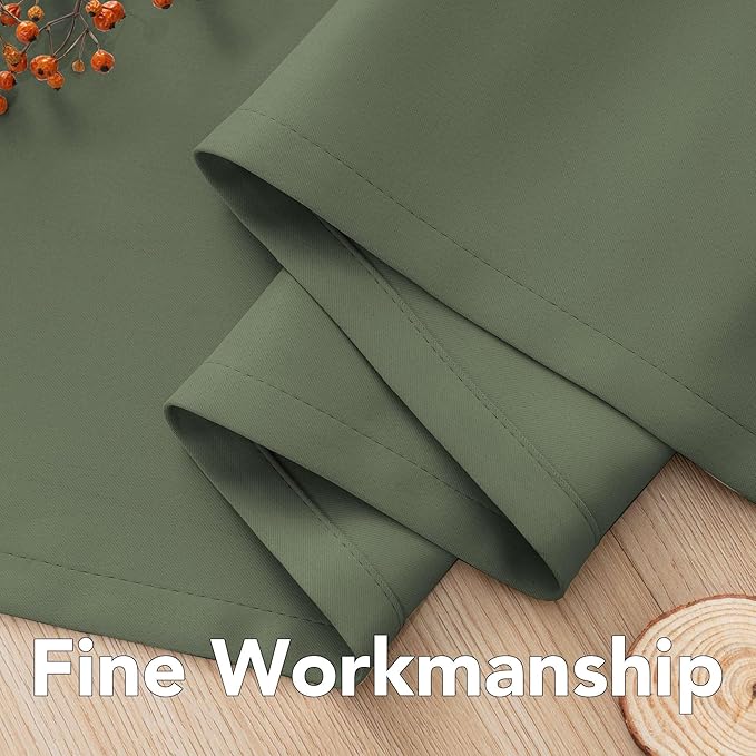 H.VERSAILTEX Premium Blackout Thermal Insulated Room Darkening Curtains for Bedroom/Living Room - Classic Grommet Top (2 Panels, Bronze Green, 52 Inch by 96 Inch)