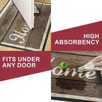 Floor Mat - for Indoor and Outdoor Use - Doormat - Non-Slip - Front Door Shoe Scraper - Size: 17x29
