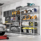 1750 LBS Storage Shelves 5-Tier Utility Shelving Unit Steel Organizer Wire Rack for Home,Kitchen,Office,Garage, Capacity 17.7" D x 47.2" W x 72.3" H
