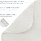 S&T INC. Dish Drying Mat XL, 18” x 24”, Absorbent Microfiber Kitchen Counter Mat, Dish Drying Pad for Dishes, Utensils, Pots and Pans, Extra Large, Cream