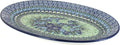 Blue Rose Polish Pottery Sapphire Fields Oval Platter