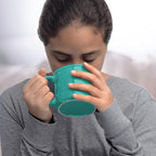 DISCOUNT PROMOS Ceramic Campfire Coffee Mugs 13 oz. Set of 10, Bulk Pack - Perfect for Tea, Espresso, Cappuccino, Hot Cocoa - Mint