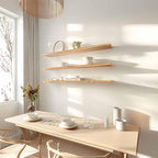 48 Inch Floating Shelves for Wall Rustic Light Wood Wall Shelves for Bedroom Set of 4