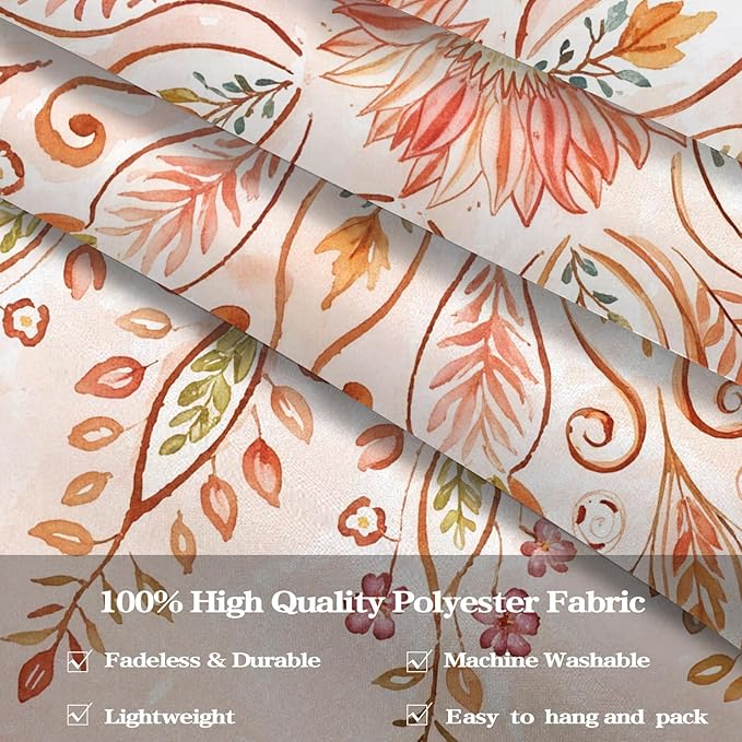 Lunerfex Floral Mandala Tapestry Boho Tapestry for Bedroom Orange Tapestries Wall Hanging Living Room Wall Art and Home Decor 44x60