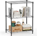 450 lbs Steel Storage Shelving 3-Tier Utility Shelving Unit Steel Organizer Wire Rack for Home,Kitchen,Office (11.8" D x 17.7" W x 26.3" H)