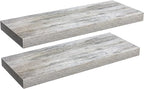 Sorbus Floating Shelves, Wall Shelves for Bedroom, Kitchen, Living Room, Bathroom Shelves Over The Toilet, Home Decor, Farmhouse, 24 x 9 Inch Wall Mounted Floating Shelves for Wall, 2 Pack, Rustic