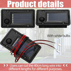 12 Pcs Solar Lantern Light Replacement Tops Parts for Outdoor Waterproof LED Panel Battery Box Replacement Solar Light Parts for Outdoor DIY Lanterns Garden Patio Decor