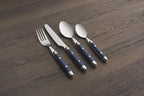Cambridge Silversmiths, Blue, Jubilee Flatware, Service for 4, 16 Piece Set, Dorm Room Essentials, First Apartment