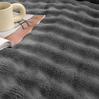 YUSOKI Luxury 3D Bubble Throw Blanket 3.1lb,All Ages,Home Decoration, (Grey,60 * 80inches)