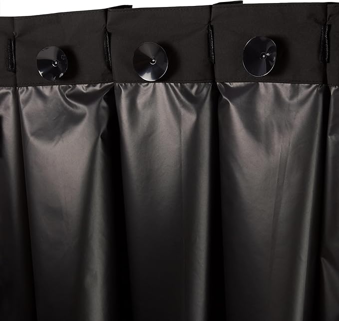 Amazon Basics Portable Blackout Curtain Shade with Suction Cups, 50" W x 78"L, 1-Pack, Black