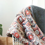 UKELER Floral Sherpa Bed Blanket King Size 90'' x 108'', Native American Cozy Warm Blanket for Bed/Couch/Sofa, Great Gift for Women's Day,Mother's Day,Father's Day,Thanksgiving,Christmas,Birthday