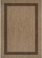 CAMILSON Outdoor Rug 8x10 - Modern Outside Rugs for Patios Porches Waterproof Durable Washable Non-Shedding, Easy-to-Clean Indoor Outdoor Area Carpet (8 x 10, Bordered - Jute)