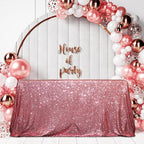 SquarePie Sequin Tablecloth 60 x 120 Inch Fuchsia Pink Sparkly Table Linen for Wedding Party