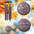 ASTARIN Engraving Wind Chimes for Loss of Loved One, Personalized Wind Chimes Memorial, Bereavement Gifts for Loss of Mother, Windchimes in Memory of a Loved One, Outside Windchime(Produced in USA)