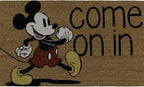Gertmenian Disney Mickey Mouse Coir Doormat - 2x3 Welcome Mat (2-Pack), Ideal for High Traffic Areas in Front Door, Garage, Entryway - Love/Hello, 47533