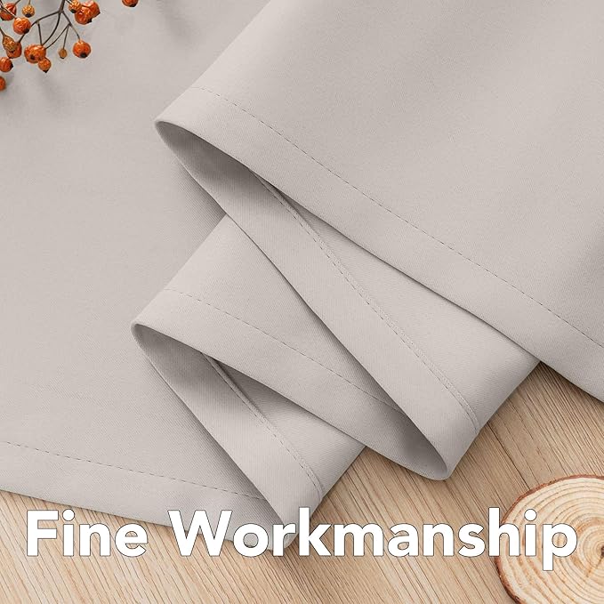 H.VERSAILTEX Blackout Curtains for Bedroom Thermal Insulated Room Darkening Living Room Curtains 72 Inch Long Grommet Privacy Protection Window Curtain Panels/Drapes for Nursery,2 Panels,Ivory/Cream