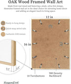 HesenDot Natural OAK Wood Framed Paris City Wall Art,12x16in Iconic Scenery Canvas Wall Print Posters,Classic Urban Landmark Wall Decor for Living Room,Bedroom,Office Gallery Set of 1