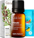 Gya Labs Hinoki Essential Oil for Diffuser & Skin - 0.34 Fl Oz - 100% Pure Natural Hinoki Oil for Hair, Massage, Aromatherapy Spray & Candle Making Scent